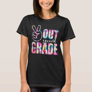 Gelukkige laatste dag van de schooltijd verf rust  t-shirt