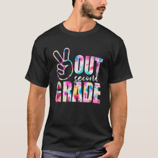 Gelukkige laatste dag van de schooltijd verf rust t-shirt