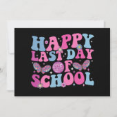 Gelukkige Laatste Dag van School Disco Ball Groovy Kaart (Voorkant)
