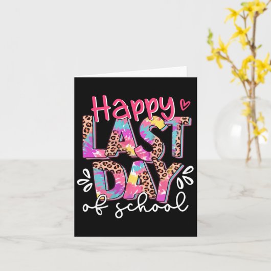 Gelukkige laatste dag van school leraar Afstuderen Kaart (Gele Bloem)