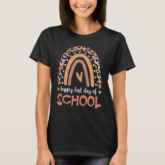 Gelukkige laatste dag van school Retro Leopard Boh T-shirt