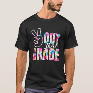 Gelukkige Laatste Dag van School Tie Dye Peace Out T-shirt