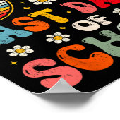 Gelukkige laatste dag van school zomer leraar jong poster (Hoek)