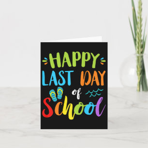 Gelukkige laatste dag van school zomer vakantie ca kaart