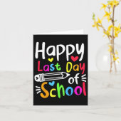 Gelukkige Laatste Dag van Schoolleerlingen Vrouwen Kaart (Gele Bloem)
