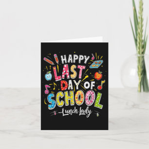 Gelukkige laatste dag van schoollunch Lady Summer Kaart