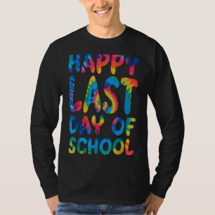 Gelukkige laatste dag van schooltijd kleurstof voo t-shirt
