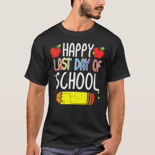 Gelukkige laatste schooldag Apple Potlood Lieve Le T-shirt