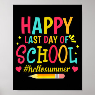 Gelukkige laatste schooldag Hallo Zomer Poster