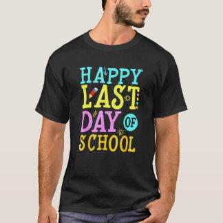 Gelukkige laatste schooldag  Kinderen Leraar Afstu T-shirt