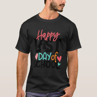 Gelukkige laatste schooldag  Kinderen Leraar Afstu T-shirt