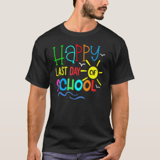 Gelukkige laatste schooldag Leraar Student Afstude T-shirt