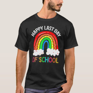 Gelukkige laatste schooldag leraar student afstude t-shirt