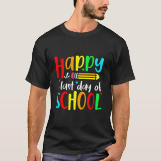 Gelukkige laatste schooldag leraar student afstude t-shirt