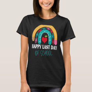 Gelukkige laatste schooldag leraar student afstude t-shirt