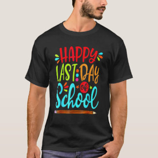 Gelukkige laatste schooldag leraar student afstude t-shirt