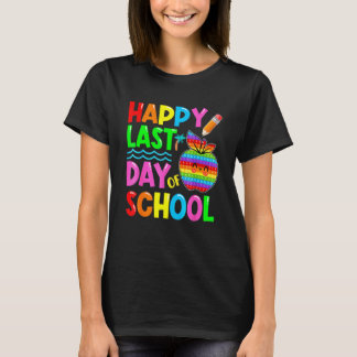 Gelukkige laatste schooldag  Pop It Leraren Studen T-shirt