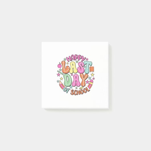 Gelukkige laatste schooldag post-it® notes (Voorkant)