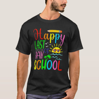 Gelukkige laatste schooldag  Studenten en docenten T-shirt