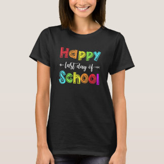 Gelukkige laatste schooldag voor leraar leerling t-shirt