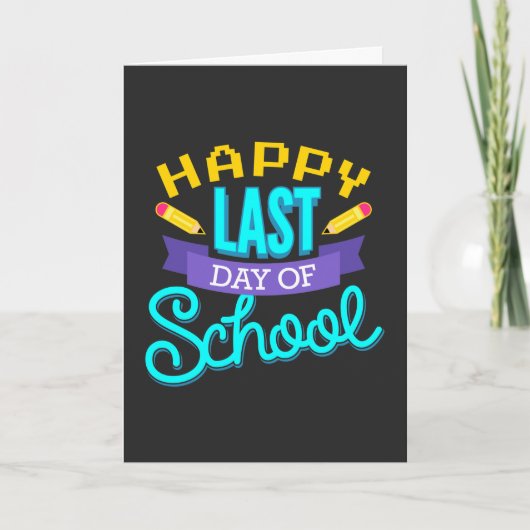 Gelukkige laatste schooldag Zomer Student Kaart (Voorkant)