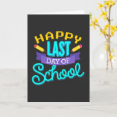 Gelukkige laatste schooldag Zomer Student Kaart (Gele Bloem)