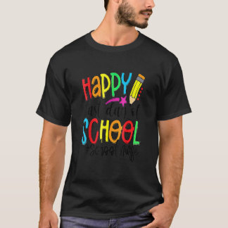 Gelukkige laatste schooldag Zomerstop Schoolverple T-shirt