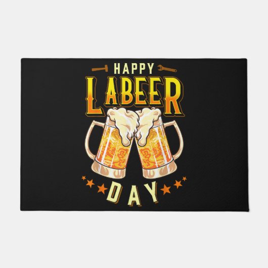Gelukkige Labeer Dag Funny Labor Day Deurmat (Voorkant)