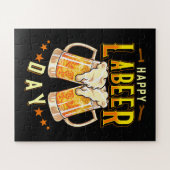 Gelukkige Labeer Dag Funny Labor Day Legpuzzel (Horizontaal)