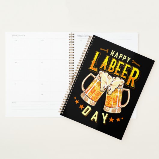 Gelukkige Labeer Dag Funny Labor Day Planner (Display)