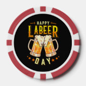 Gelukkige Labeer Dag Funny Labor Day Poker Chips (Voorkant)