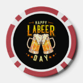 Gelukkige Labeer Dag Funny Labor Day Poker Chips (Achterkant)