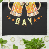 Gelukkige Labeer Dag Funny Labor Day Theedoek (Gevouwen)