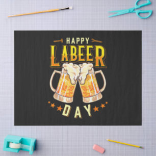 Gelukkige Labeer Dag Funny Labor Day Tissuepapier