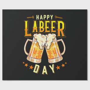 Gelukkige Labeer Dag Grappige Dag van de Arbeid Cadeaupapier
