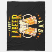Gelukkige Labeer Dag Grappige Dag van de Arbeid Fleece Deken (Voorkant)