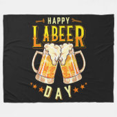 Gelukkige Labeer Dag Grappige Dag van de Arbeid Fleece Deken (Voorkant (Horizontaal))