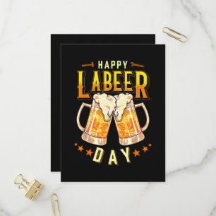 Gelukkige Labeer Dag Grappige Dag van de Arbeid Uitnodiging Briefkaart