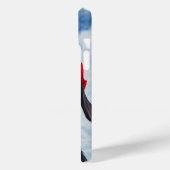 Gelukkige Labrador in een rode muts onder een blau Case-Mate iPhone Case (Achterkant / Links)