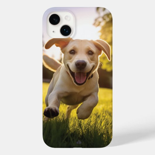 Gelukkige Labrador Puppy Running Case-Mate iPhone Case (Achterkant)