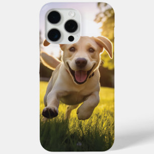 Gelukkige Labrador Puppy Running iPhone 15 Pro Max Hoesje