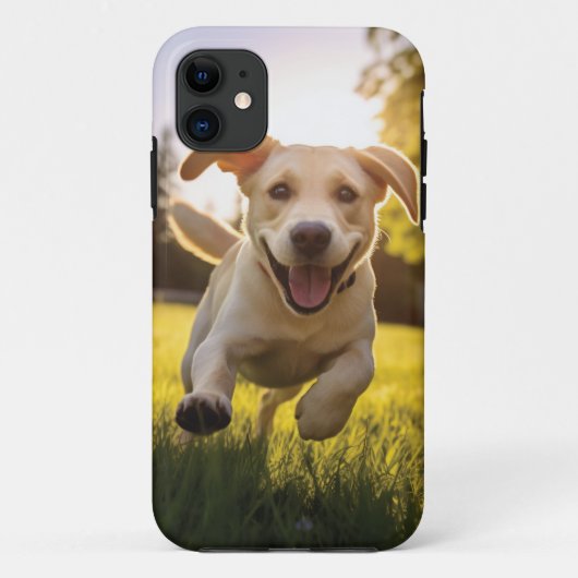 Gelukkige Labrador Puppy Running Case-Mate iPhone Case (Achterkant)