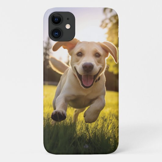 Gelukkige Labrador Puppy Running Case-Mate iPhone Case (Achterkant)