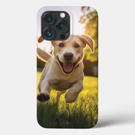 Gelukkige Labrador Puppy Running Case-Mate iPhone Case (Achterkant)
