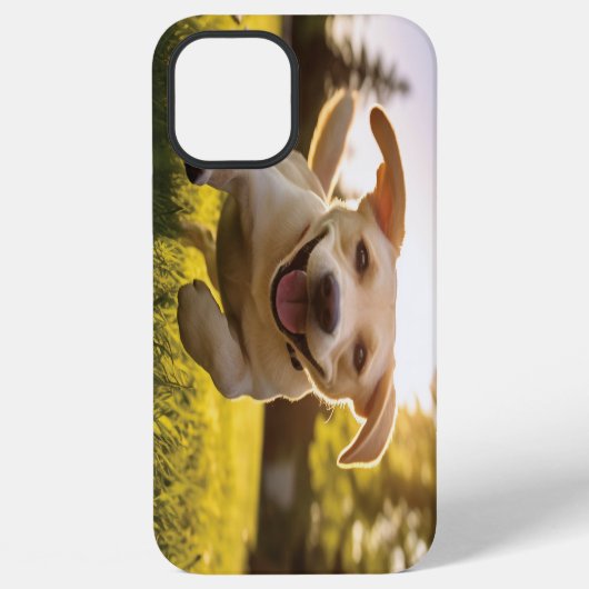 Gelukkige Labrador Puppy Running iPhone Hoesje (Achterkant)