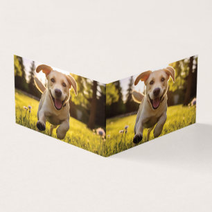 Gelukkige Labrador Puppy Running Kaart