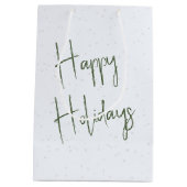 Gelukkige Labrador Retriever die in Sneeuw loopt Medium Cadeauzakje (Achterkant)