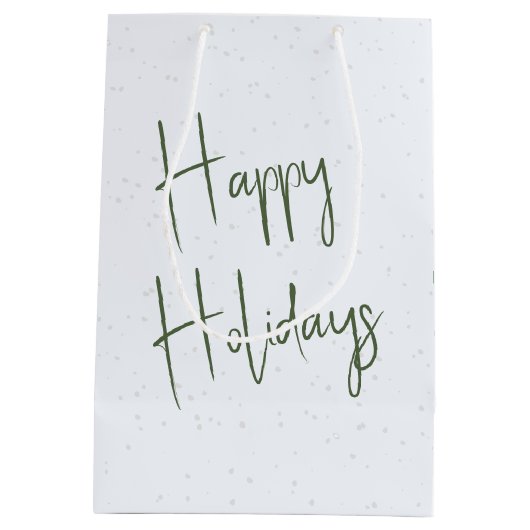 Gelukkige Labrador Retriever die in Sneeuw loopt Medium Cadeauzakje (Achterkant)