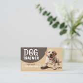 Gelukkige Labrador Retriever Professionele Hondent Visitekaartje (Staand voorkant)