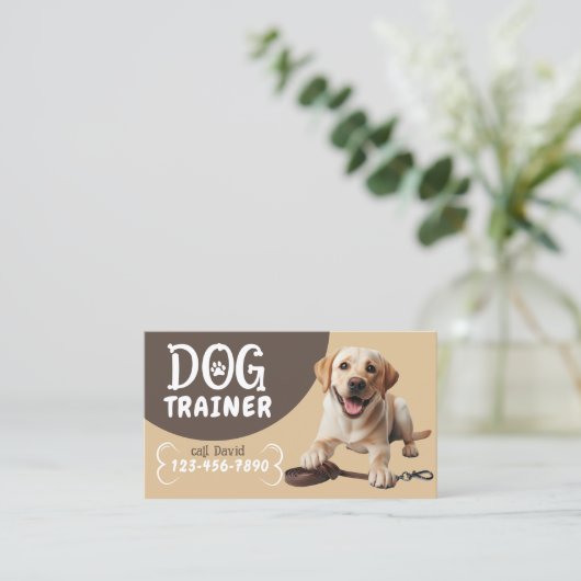 Gelukkige Labrador Retriever Professionele Hondent Visitekaartje